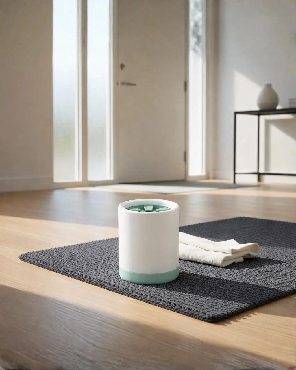 The Entry & Exit Set — paw cup and mat together