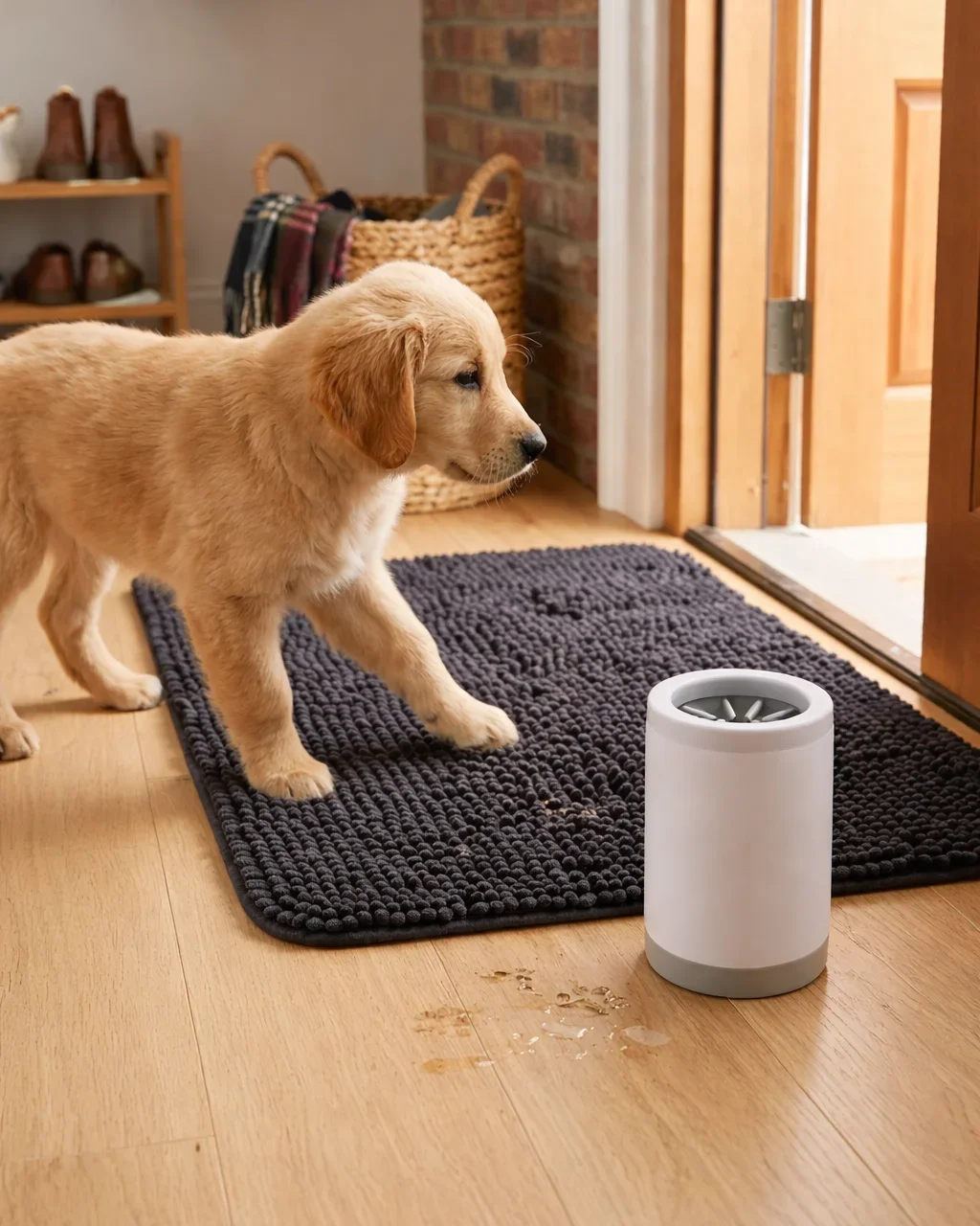 The Entry & Exit Set — in use with dog