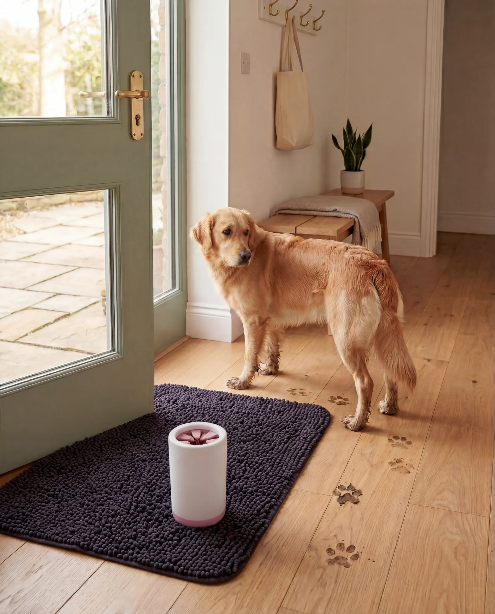 The Paw Reset ready for muddy paws